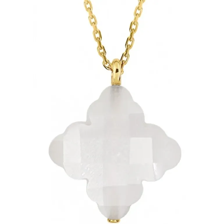 COLLIER OR JAUNE BAROQUE PIERRE DE LUNE