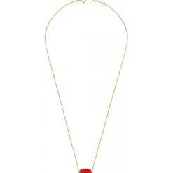 COLLIER OR JAUNE COUSSIN CORNALINE