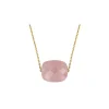 COLLIER OR JAUNE COUSSIN QUARTZ GUAVA