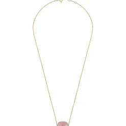 COLLIER OR JAUNE COUSSIN QUARTZ GUAVA