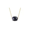 COLLIER OR JAUNE COUSSIN PIETERSITE BLEUE