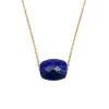 COLLIER OR JAUNE COUSSIN LAPIS LAZULI