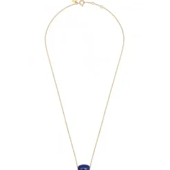COLLIER OR JAUNE COUSSIN LAPIS LAZULI