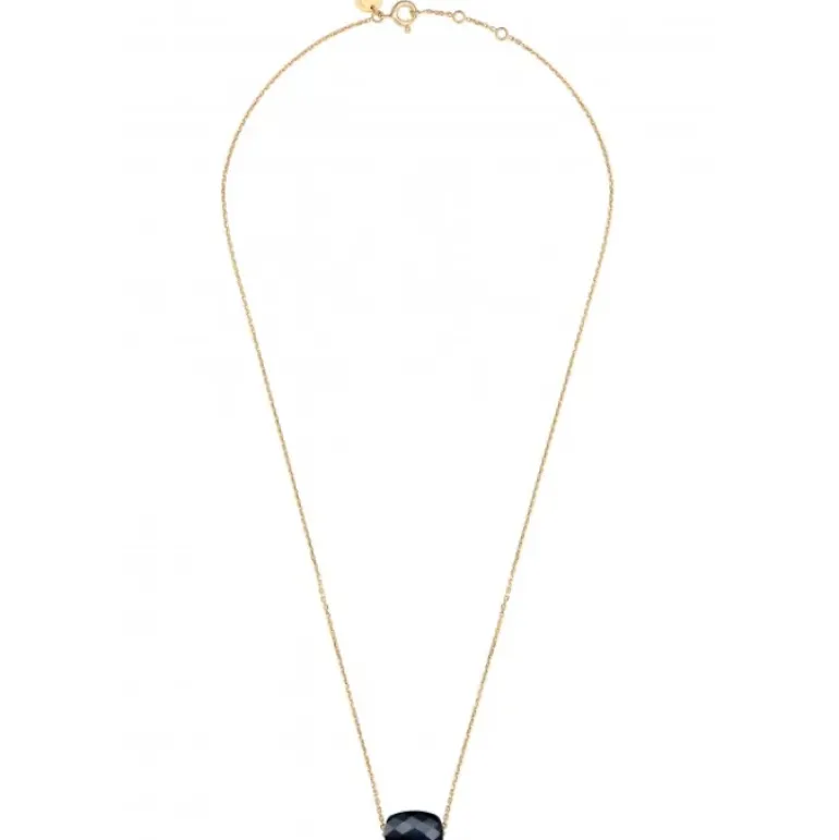 COLLIER OR JAUNE COUSSIN ONYX