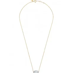 COLLIER OR JAUNE COUSSIN PIERRE DE LUNE GRISE