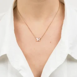 COLLIER PM ROSE NACRE ROSE