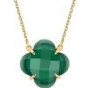 COLLIER VICTORIA AGATE VERTE OR JAUNE