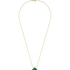 COLLIER VICTORIA AGATE VERTE OR JAUNE