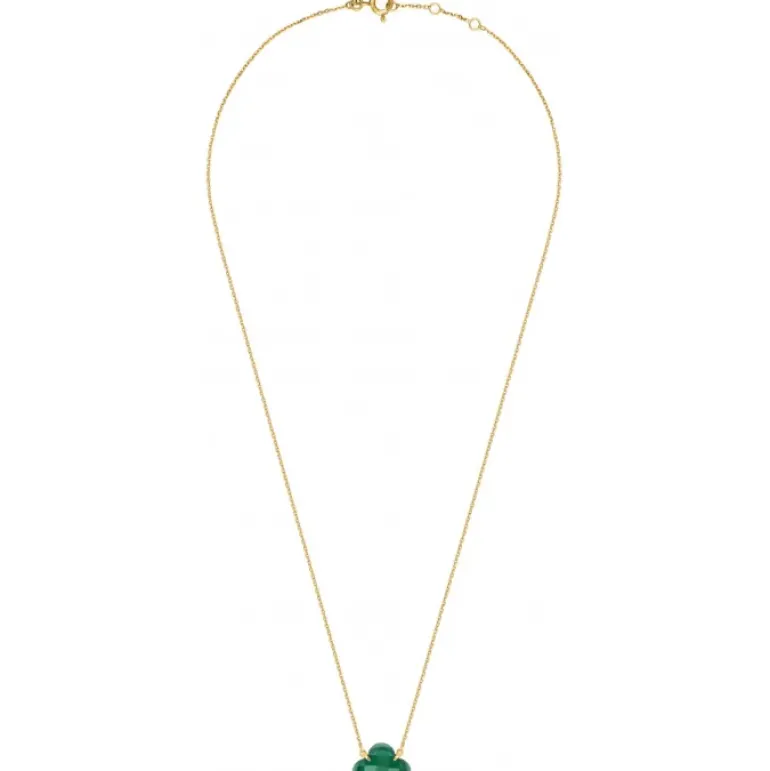 COLLIER VICTORIA AGATE VERTE OR JAUNE