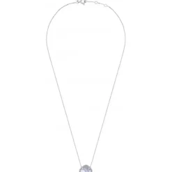 COLLIER VICTORIA DIAMANTS AGATE BLEUE DENTELLE + DIAMANTS OR BLANC