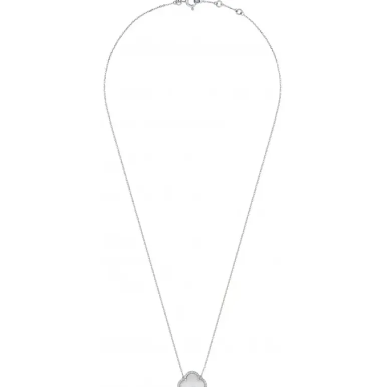 COLLIER VICTORIA DIAMANTS NACRE BLANCHE + DIAMANTS OR BLANC