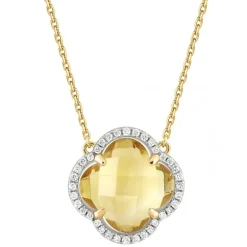 COLLIER VICTORIA DIAMANTS CITRINE + DIAMANTS OR JAUNE