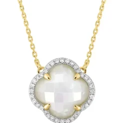 COLLIER VICTORIA DIAMANTS OPALE ETHIOPIENNE + DIAMANTS OR JAUNE
