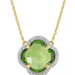 COLLIER VICTORIA DIAMANTS PERIDOT + DIAMANTS OR JAUNE