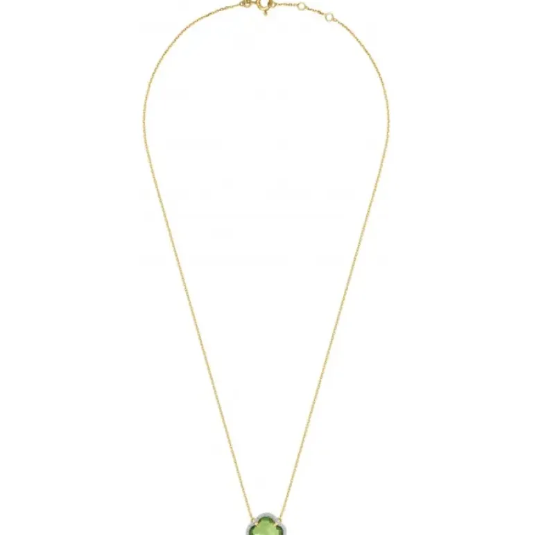 COLLIER VICTORIA DIAMANTS PERIDOT + DIAMANTS OR JAUNE