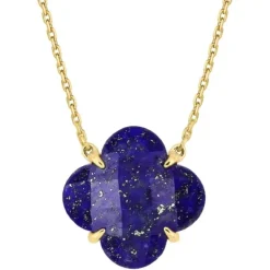 COLLIER VICTORIA LAPIS LAZULI OR JAUNE
