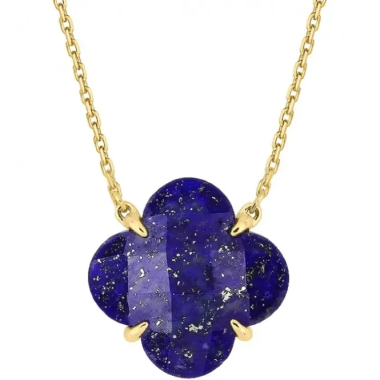 COLLIER VICTORIA LAPIS LAZULI OR JAUNE