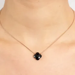COLLIER VICTORIA ONYX OR ROSE