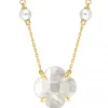 COLLIER VICTORIA PERLES ET NACRE BLANCHE OR JAUNE