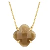 COLLIER VICTORIA PIERRE DE SOLEIL OR JAUNE