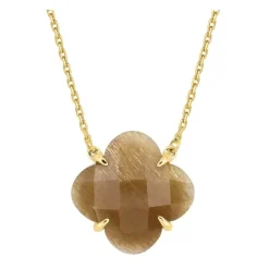 COLLIER VICTORIA PIERRE DE SOLEIL OR JAUNE