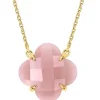 COLLIER VICTORIA QUARTZ GUAVA OR JAUNE