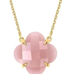 COLLIER VICTORIA QUARTZ GUAVA OR JAUNE