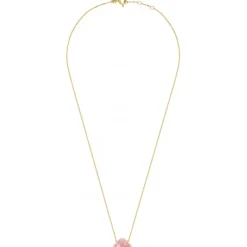 COLLIER VICTORIA QUARTZ GUAVA OR JAUNE