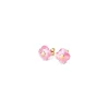 PUCES D'OREILLES OR JAUNE RHODOCHROSITE