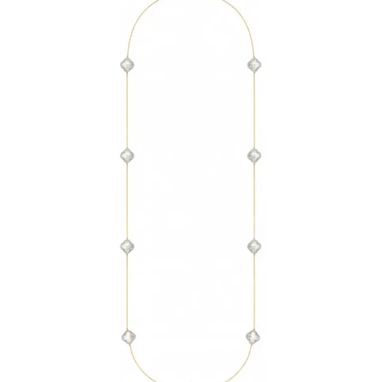 SAUTOIR VICTORIA DIAMANTS NACRE BLANCHE + DIAMANTS OR JAUNE